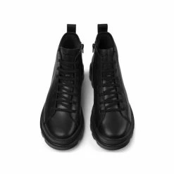 Camper Men Brutus Ankle Boots - Black Leather